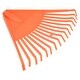 preview thumbnail 1 of 3, 16 Tines Leaf Rake Replacement, Nylon Patio Lawn Folding Grass Tool, Orange - 11.02x14.17 inch, 1Pcs