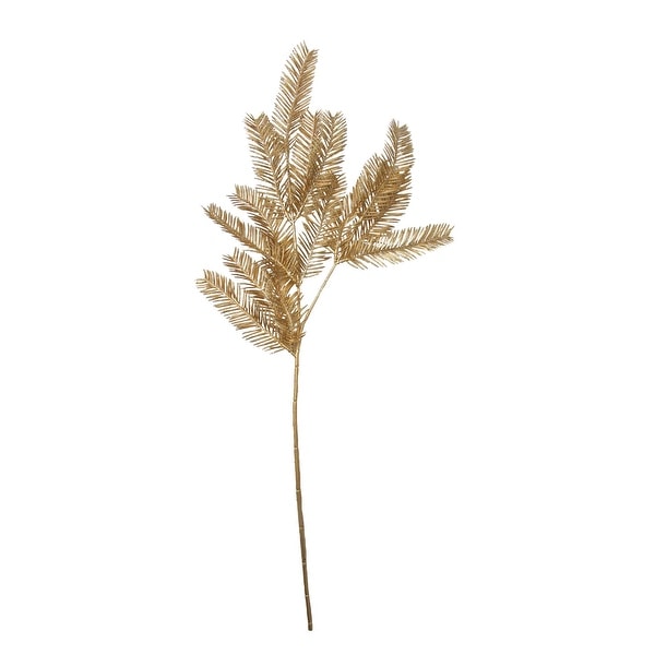 26” Gold Glitter Pine Artificial Christmas Spray - N/A