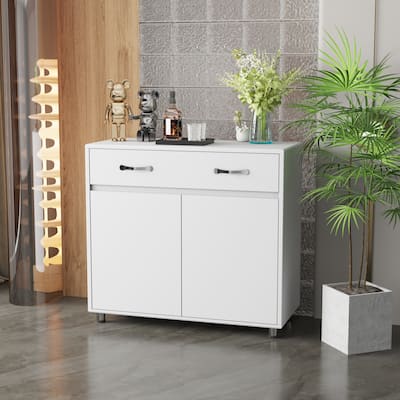 Two door Side Table-White