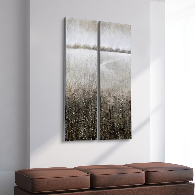 Listlessness Textured Metallic Hand Painted Canvas Wall Art by Martin Edwards