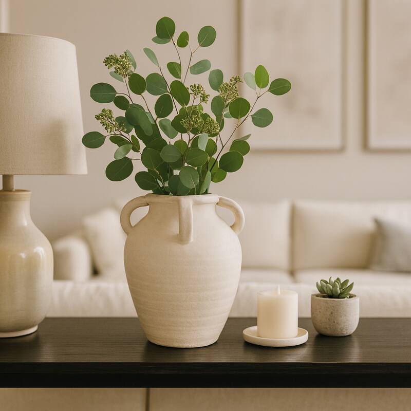 Sagebrook Home Multi Handle Jug, Black/White