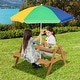 preview thumbnail 23 of 38, Costway 3-in-1 Kids Picnic Table Wooden Outdoor Sand & Water Table - See Details