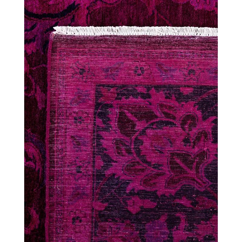 Fine Vibrance One-of-a-Kind Hand-Knotted Area Rug - Pink, 9' 1" x 12' 3" - 9' 1" x 12' 3"