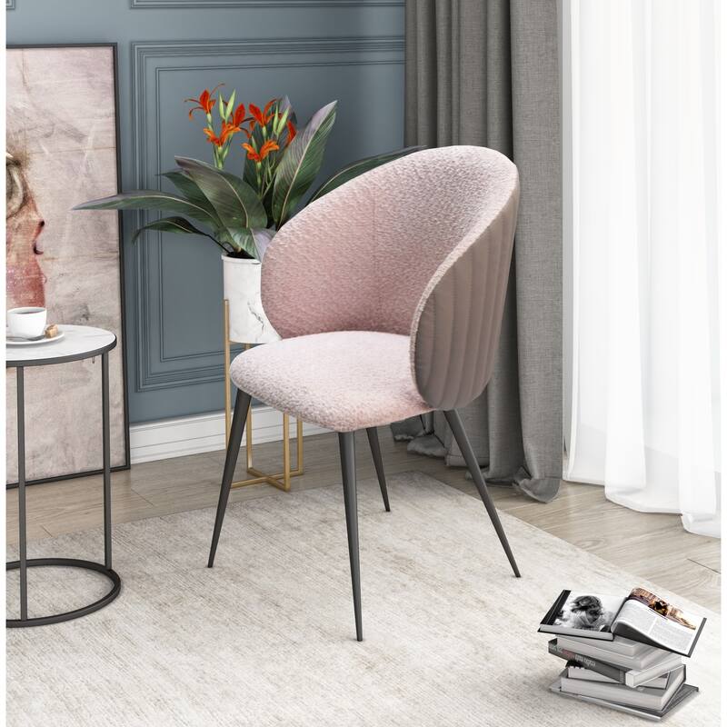 Modrest Marnie Contemporary Gray & Pink Dining Chair