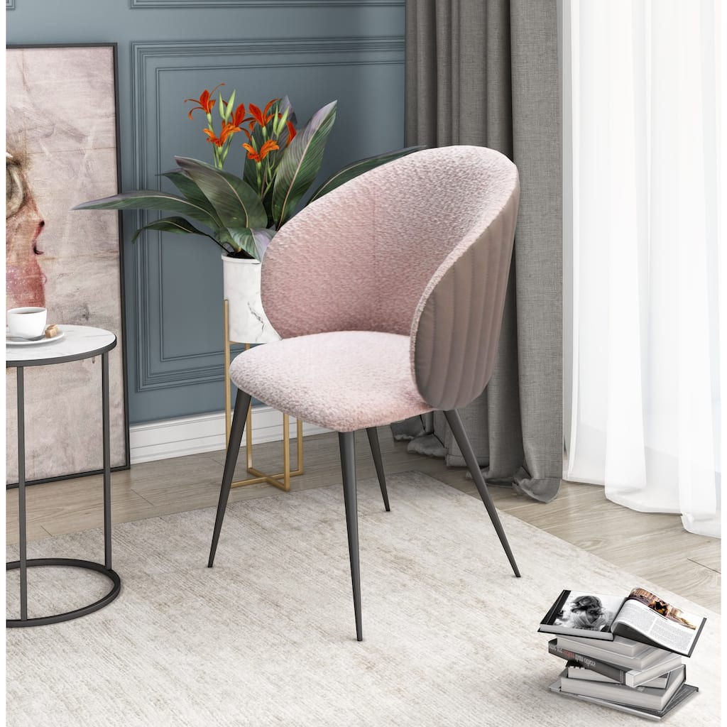 Modrest Marnie Contemporary Gray & Pink Dining Chair