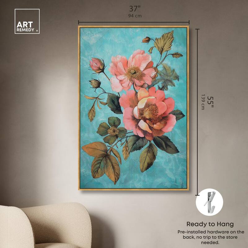 Floral Azure Ascent I Canvas by Art Remedy