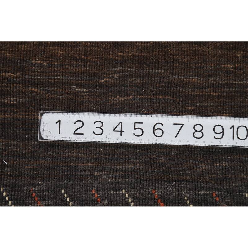 Hand Knotted Oriental 100% Wool Carpet Tribal Stripe Multi-Colored Gabbeh Area Rug - 7' 10'' X 5' 8''