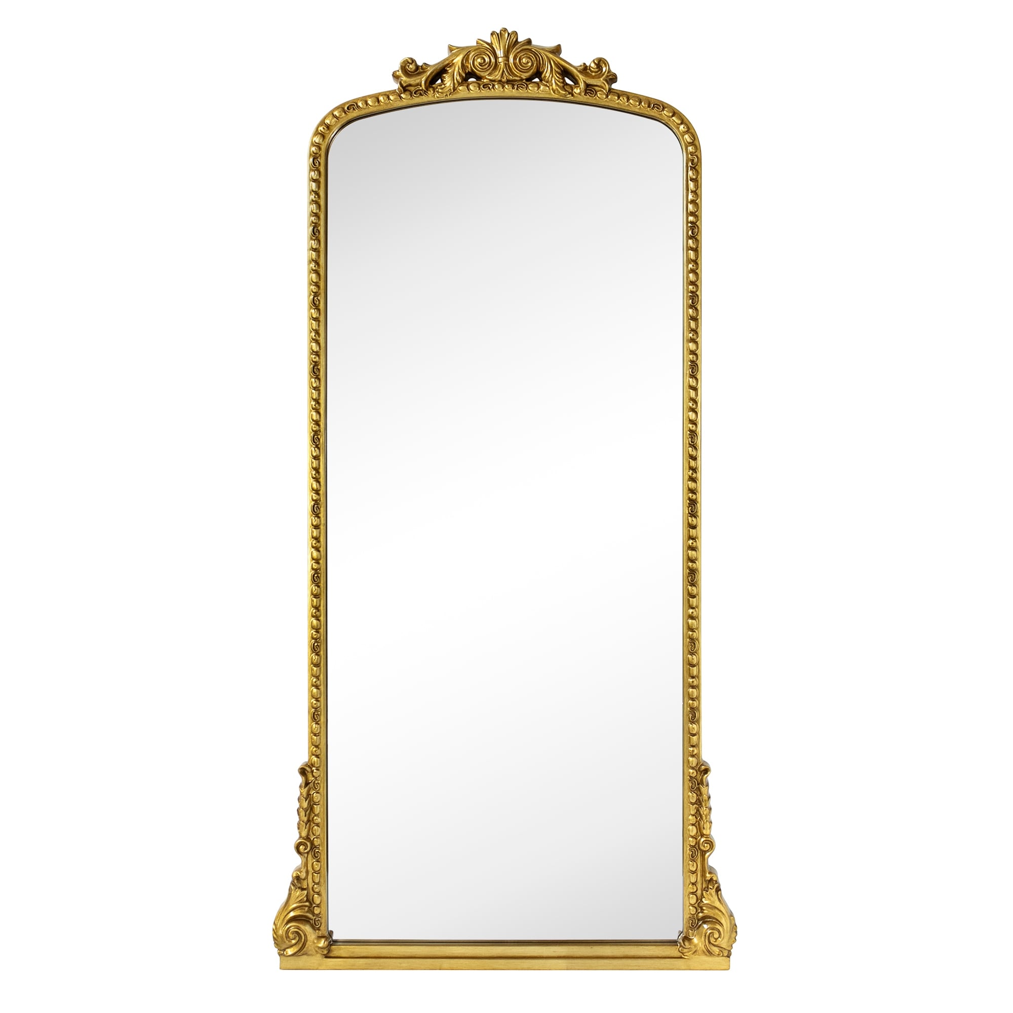 TEHOME Gold Contemporary Floor Mirror for Bathroom & Living Room