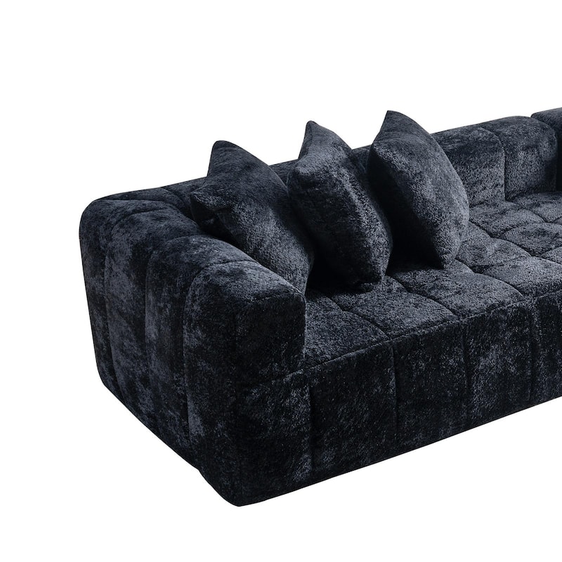 107.9"Cloud Modular Sectional Sofa Couch with L-Shape Chaise, Upholstered Couches for Bedroom, Deep Seat Corner Couch