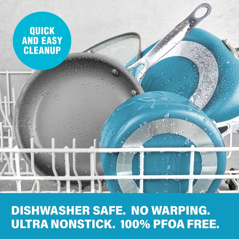 Gotham Steel Aqua Blue 8" Nonstick Fry Pan with Stay Cool Handle.