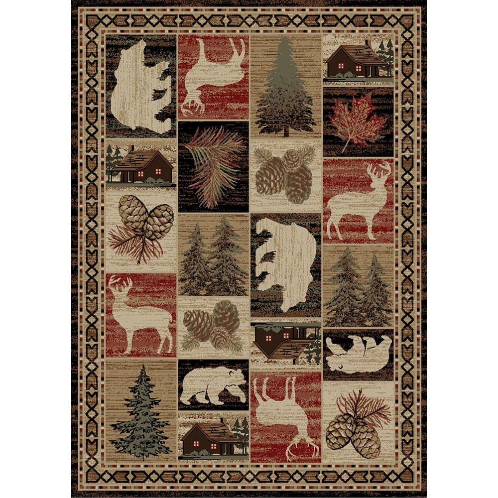 Hearthside Hillside Bluff Multi Lodge Area Rug