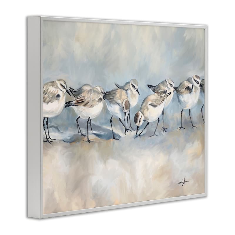 Stupell Sandpiper Birds Mirage Framed Giclee Art Design By Ramona Murdock