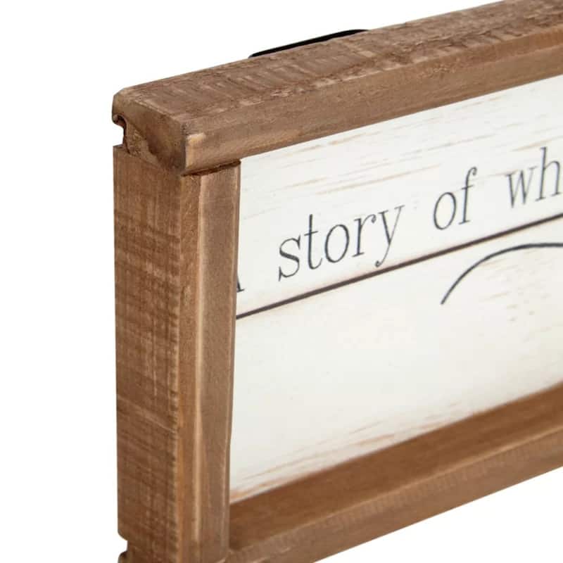 Wood Framed Wall Sign Decor with Quotes