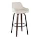 Option Cream Fabric/Walnut Glazed/Black Metal