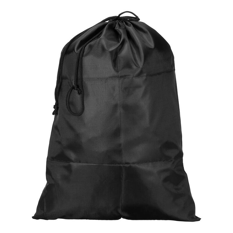 16.5" Height Clothes Storage Double Drawstring Bag for Camping, Black