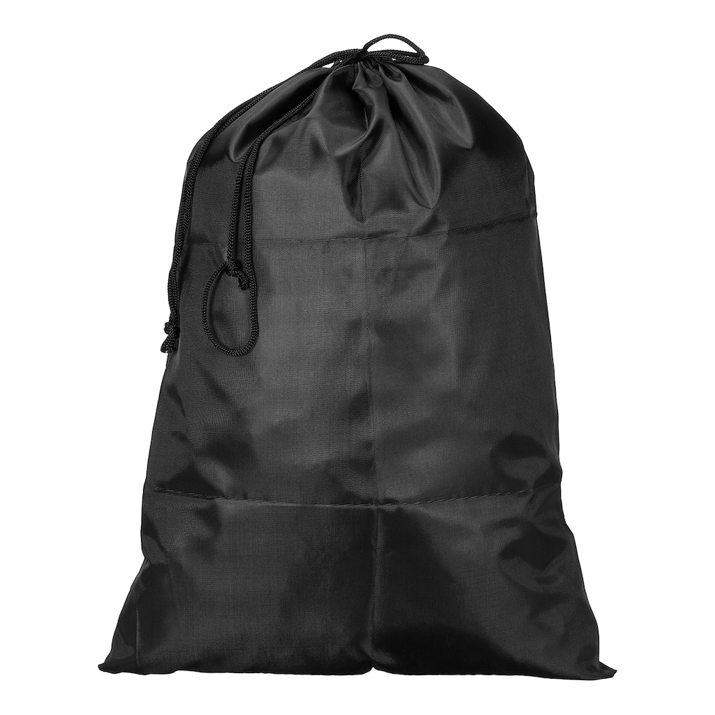 16.5" Height Clothes Storage Double Drawstring Bag for Camping, Black
