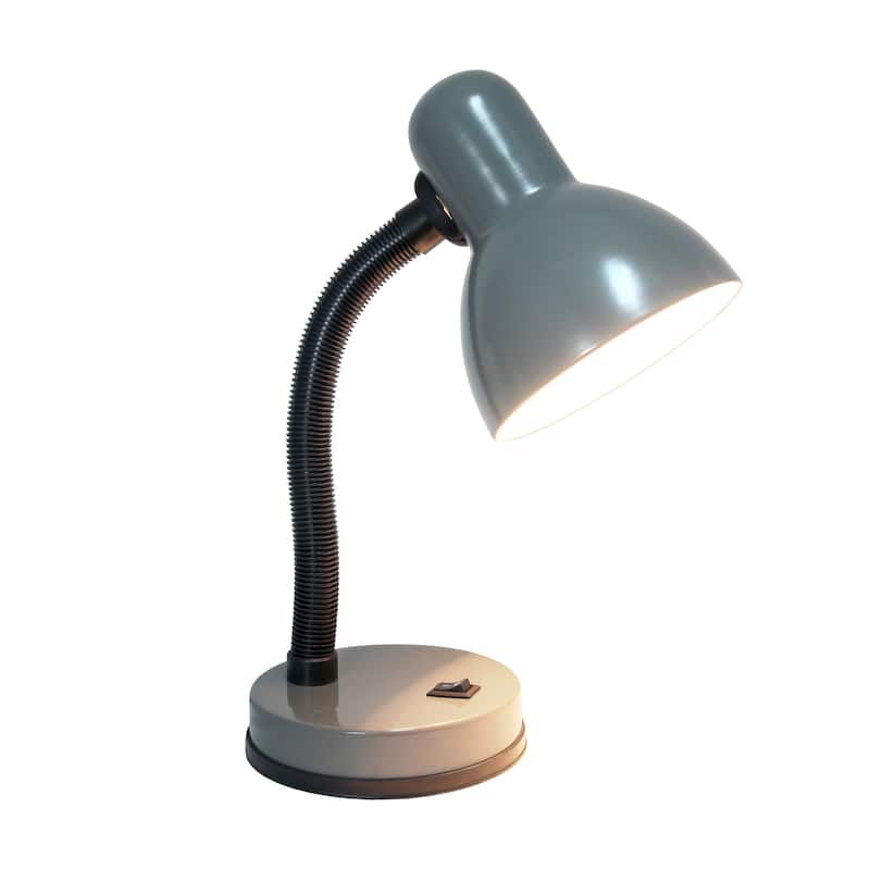 14.25" Metal Desk Task Lamp and Bowl Shade with Gooseneck