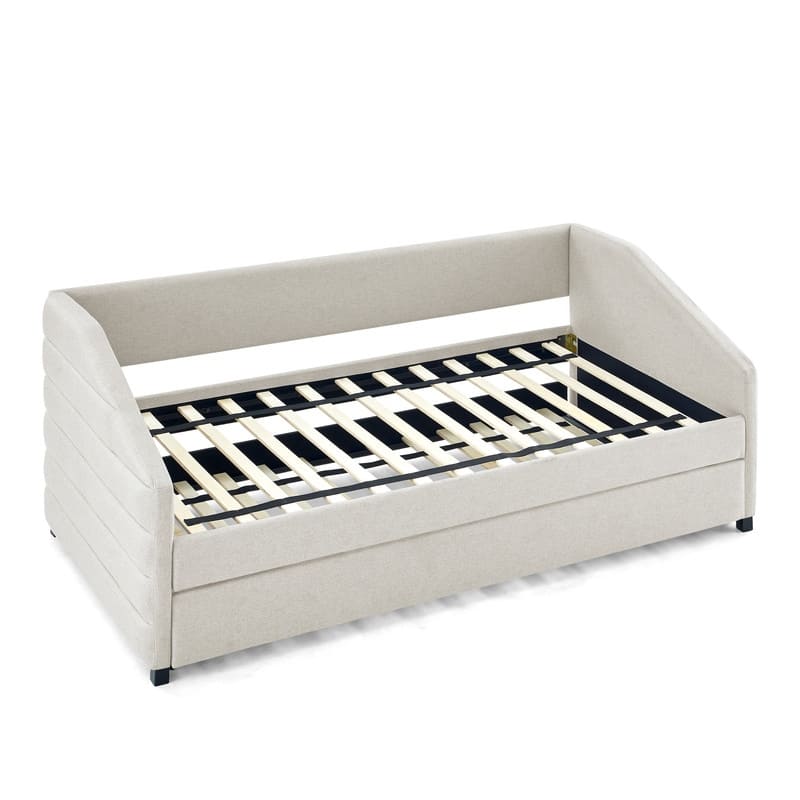 Twin or Full Size Daybed with Trundle Upholstered Tufted Sofa Bed