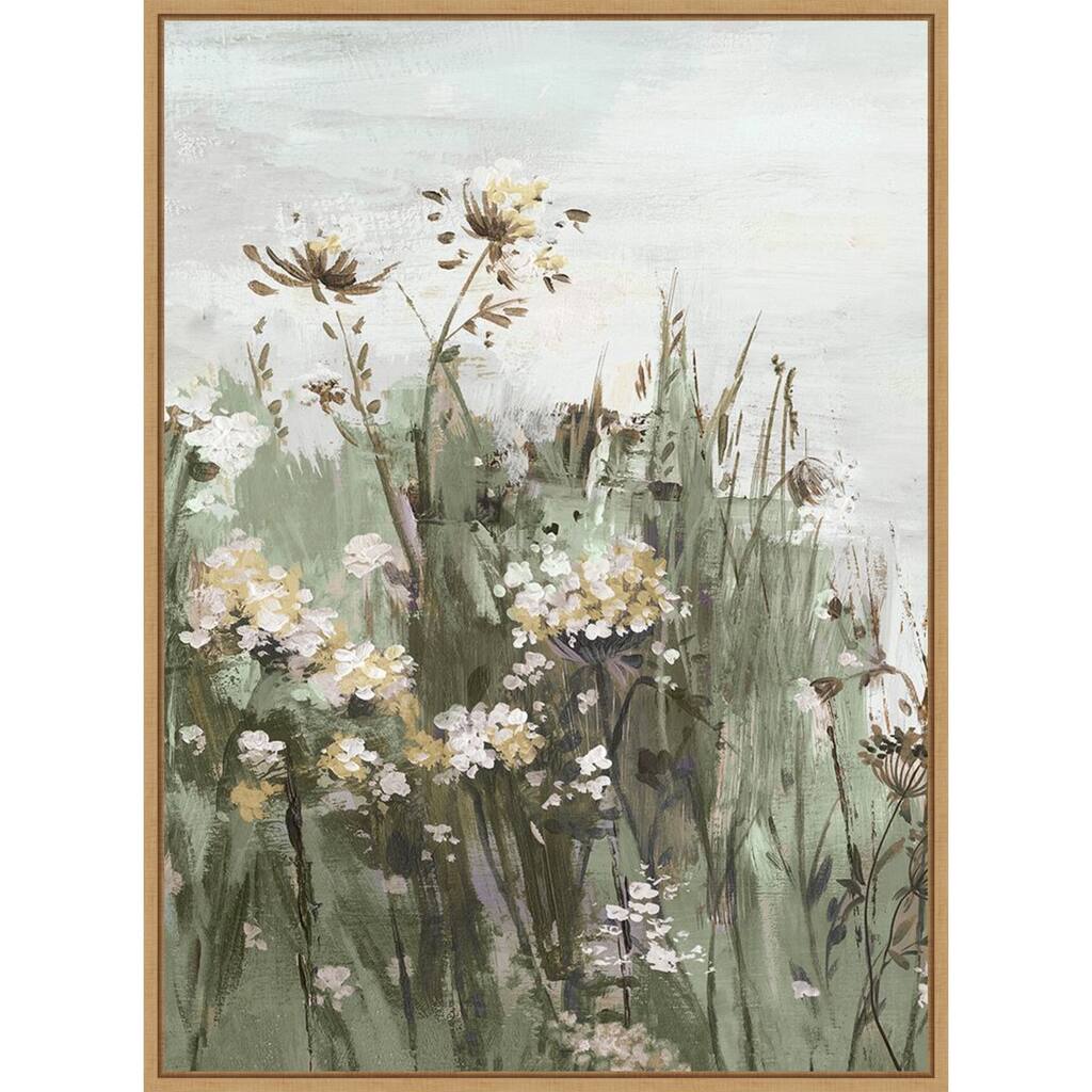 Wildflowers in a Gentle Breeze No. 2 by PI Studio Framed Canvas Wall Art Print