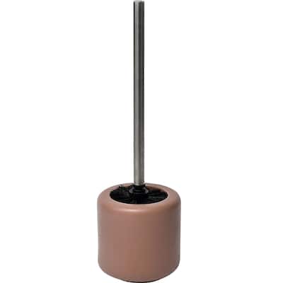 Nordic Freestanding Toilet Brush and Holder Set Peach Color