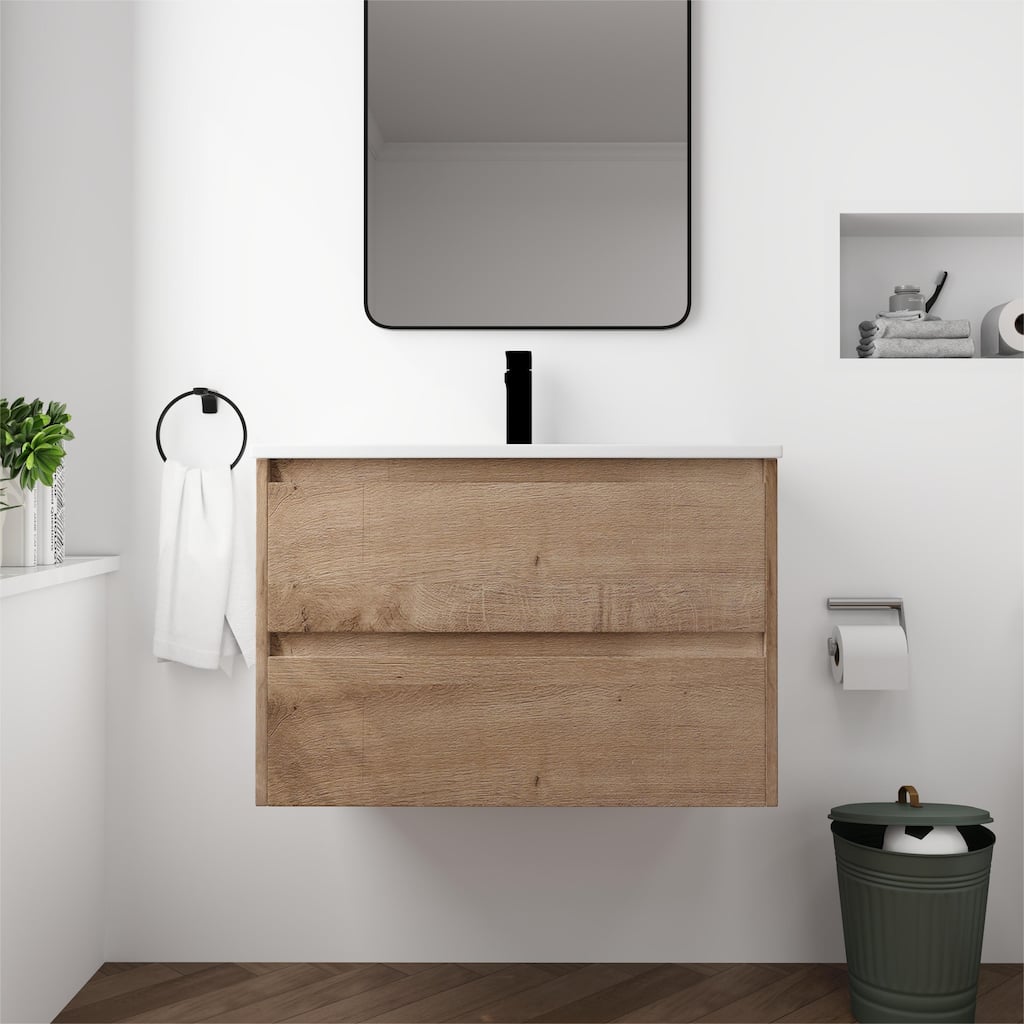 Beingnext 24"/28"/30" Bathroom Vanity with Sink, Floating Bathroom Vanity with Soft Close Drawer