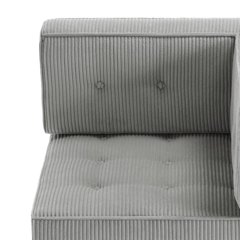 Modern Corduroy Corner Armchair Armless Chair sofa