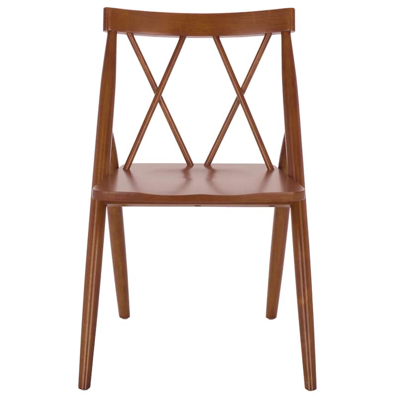SAFAVIEH HOME Gayle Dining Chair (Set of 2) - 22"W x 22"D x 34"H - Walnut