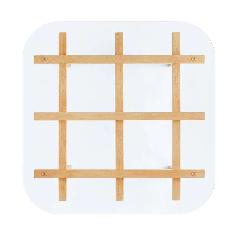 Isby 35 Inch Tempered Glass Coffee Table