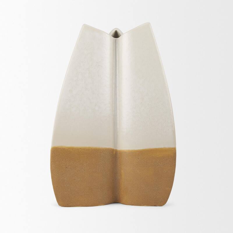 Vania Large Off White Textured Vase