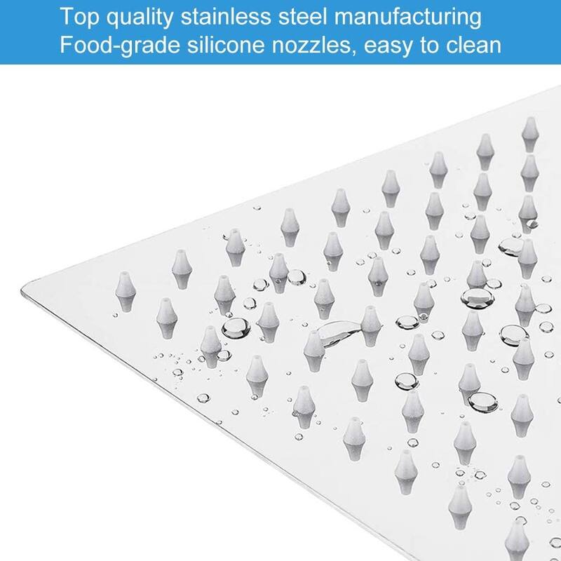 Chrome 10" Square Rainfall & High Pressure Stainless Steel Bath Shower head