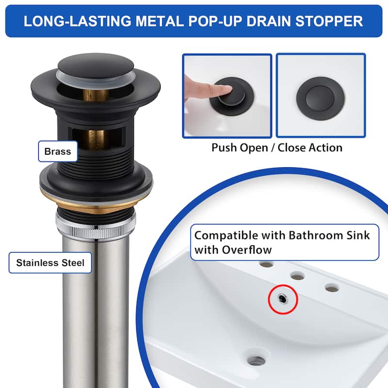 Varen 8 in. Widespread 2-Handle Bathroom Faucet with Drain