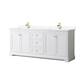 Option White / White Cultured Marble Top / Brushed Gold