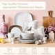 preview thumbnail 37 of 65, VEWEET 20-Piece White Porcelain Dinnerware Set (Service for 4)