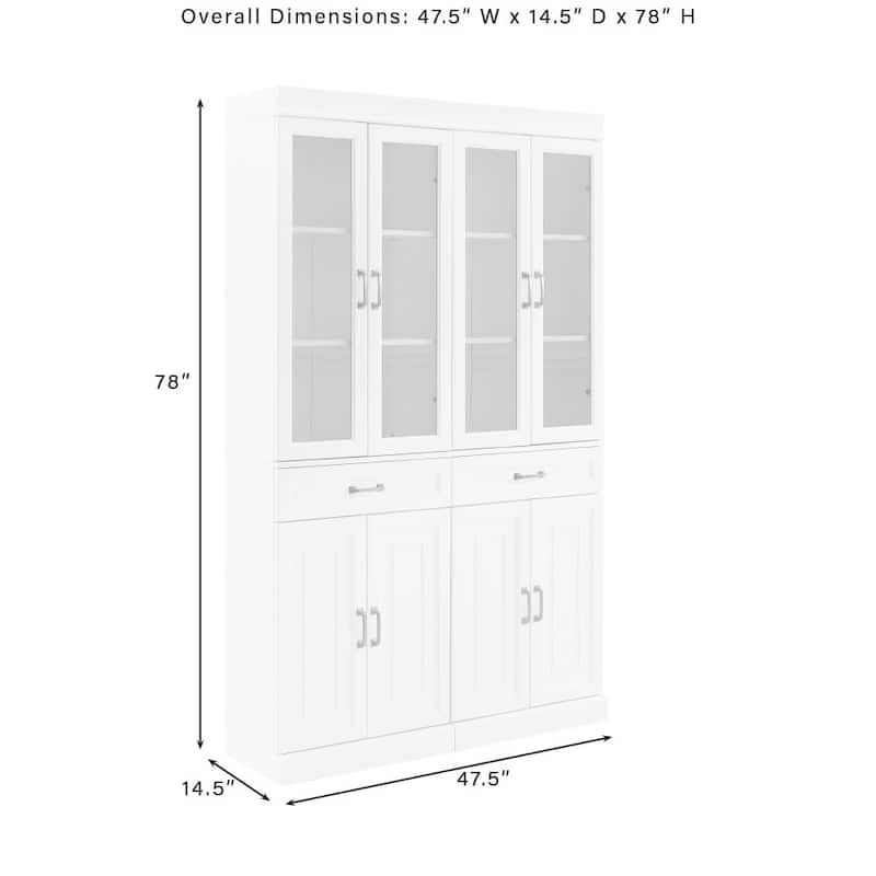 Crosley Stanton 2Pc Glass Door Pantry Set - 14.5"x47.5"x78"