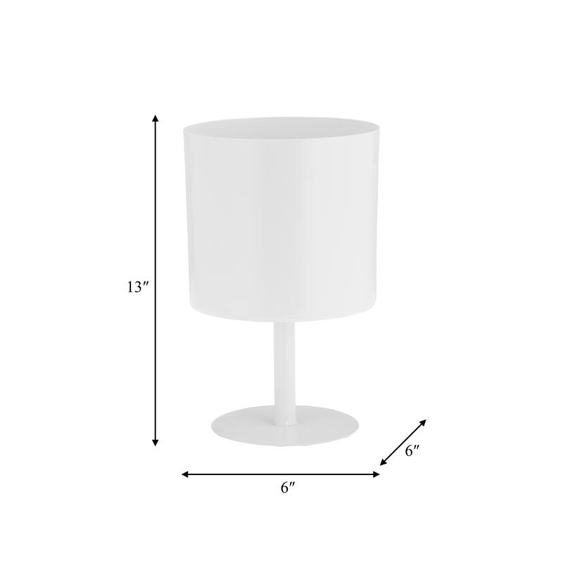White Modern Industrial Metal Planter Pot on Stand
