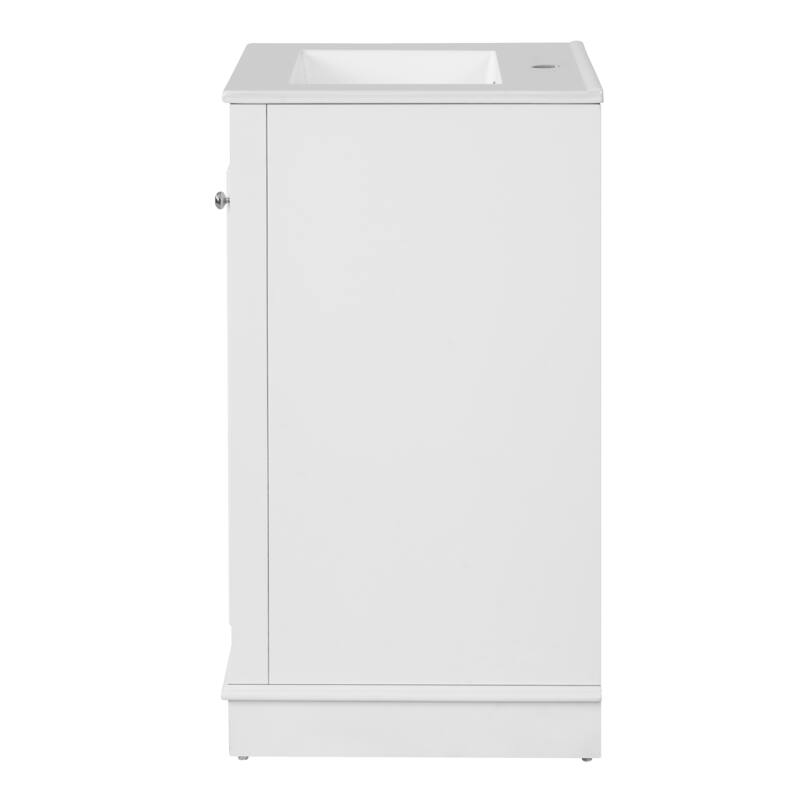 20'' Freestanding Bathroom Vanity with White Integrated Ceramic Sink - 20.1'' x 18.4'' x 33.8''