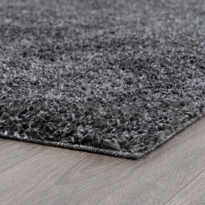 Sohni Shag Farmhouse Solid Color Indoor Area Rug