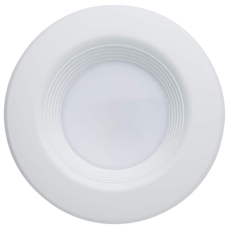 6.5W LED Downlight Retrofit 4In Baffle CCT Selectable 12V Matte White Finish
