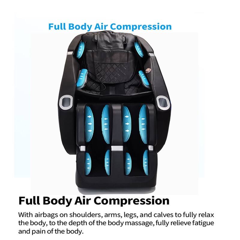 PU Leather 2D Motor Massage Chair, Space Saver Design, Track Sliding Zero Gravity Multifunction Massage Chair