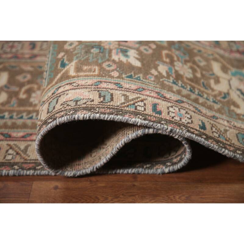Hand Knotted Oriental 100% Wool Carpet Traditional Medallion Pink Tabriz Area Rug - 12' 4'' X 9' 5''