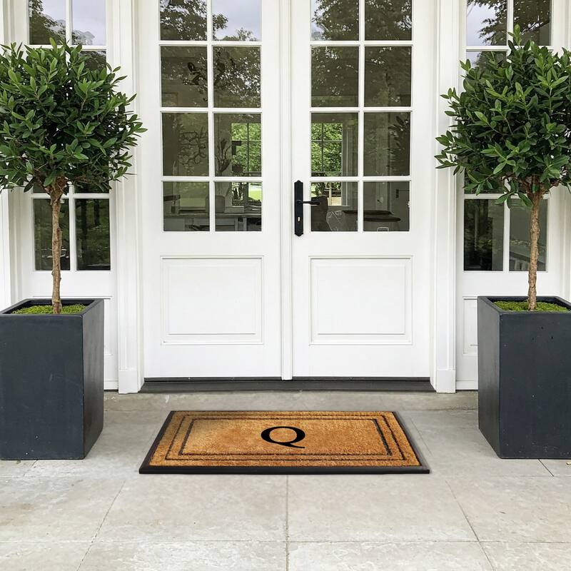 A1HC Natural Coir & Rubber Door Mat, Heavy Duty, Dirt Trapping, Long-Lasting Entrance Doormats,Thick & Durable Outdoor Entry Mat