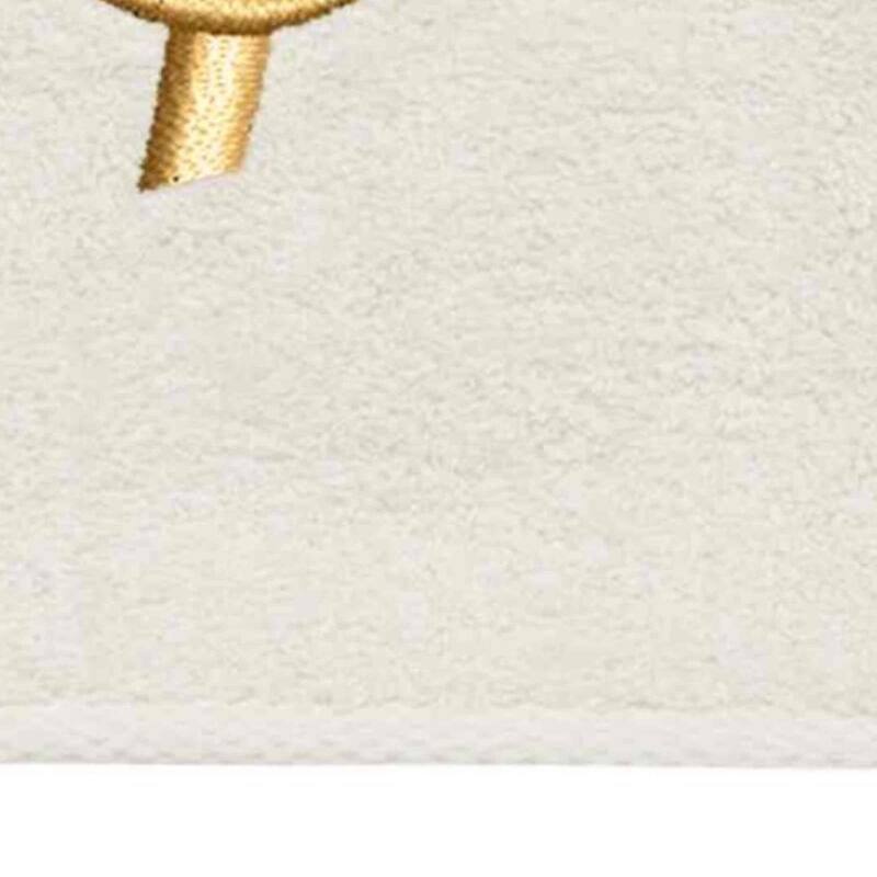Avanti Linens Ivory/Gold Script Monogram Hand Towel Letter A - Hand Towel