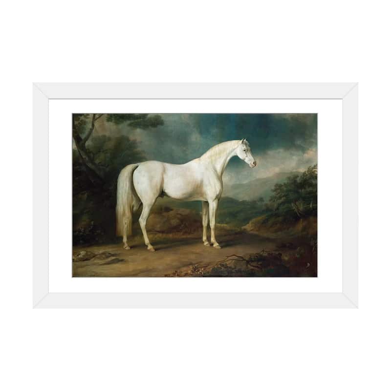 iCanvas "White horse in a wooded landscape, 1791 " by Sawrey Gilpin - White - 24x32x1