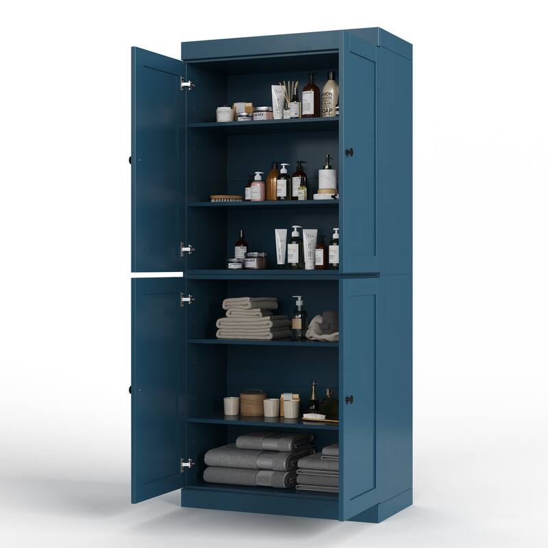 Palace Imports 100% Solid Wood 32" Bathroom Storage Cabinet with Shaker Doors and Adjustable Shelves