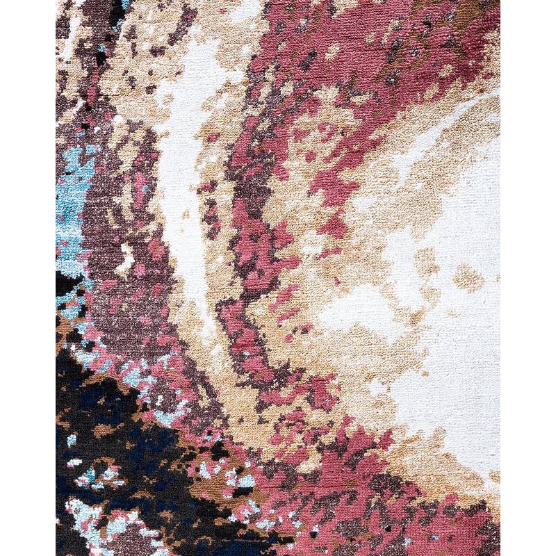Ikat One-of-a-Kind Hand-Knotted Area Rug, Blue - 8' 3" x 10' 1"