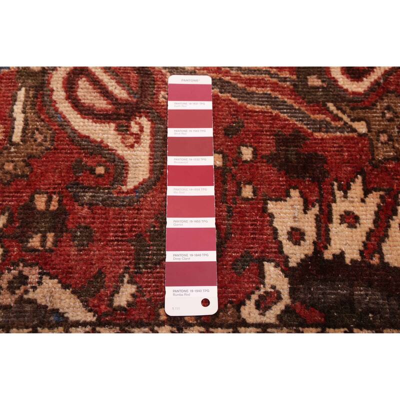 ECARPETGALLERY Hand-knotted Anatolian Vintage Dark Red Wool Rug - 4'6 x 6'2