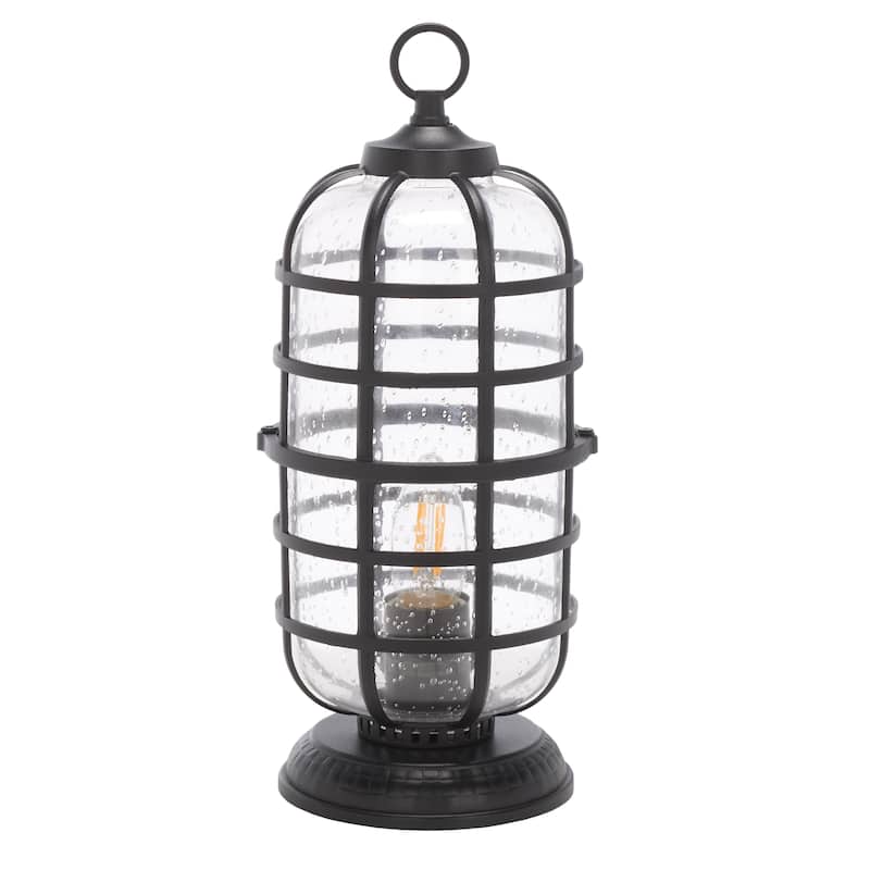 SAFAVIEH Lighting Gudlin 6" Modern & Contemporary Outdoor Table Lamp - 6" W x 6" D x 13" H - 6Wx6Dx13H