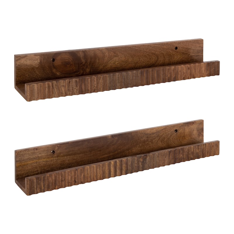 Kate and Laurel Furrow Ledge Shelf Set.
