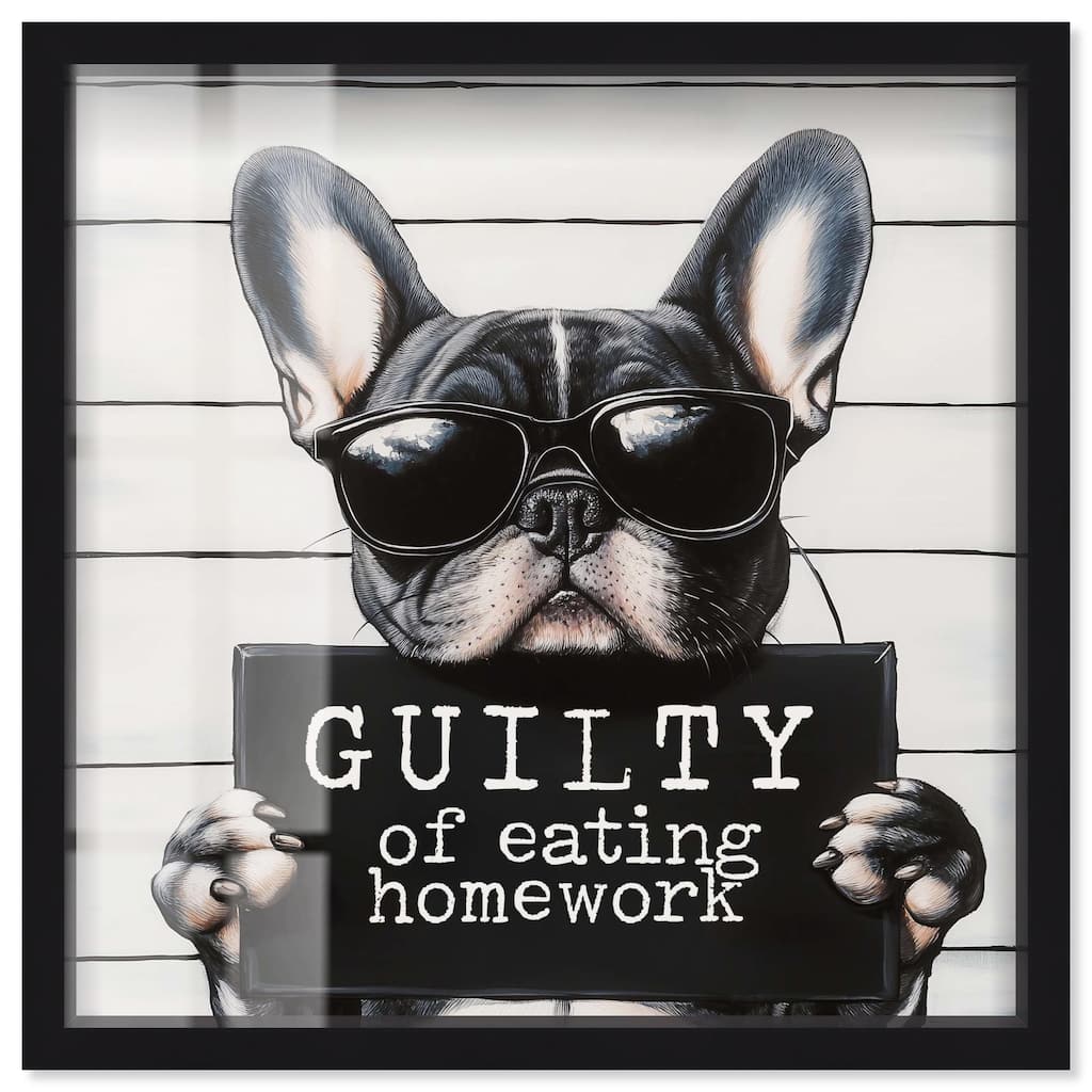 Guilty of Eating Homework Shadowbox by Art Remedy