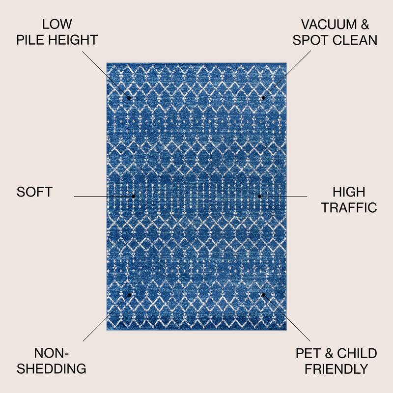 JONATHAN Y Modern HYPE Boho Vintage Diamond Area Rug